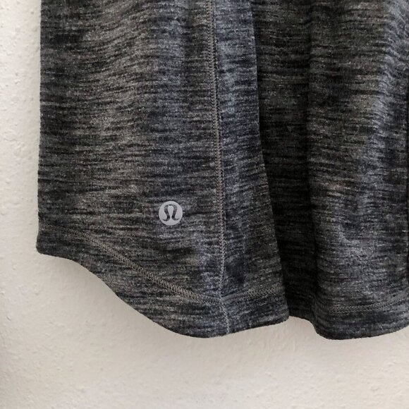 LULULEMON 5 Mile Long Sleeve Heathered Black No Size Tag/ Dot Check Measurements - Picture 7 of 8
